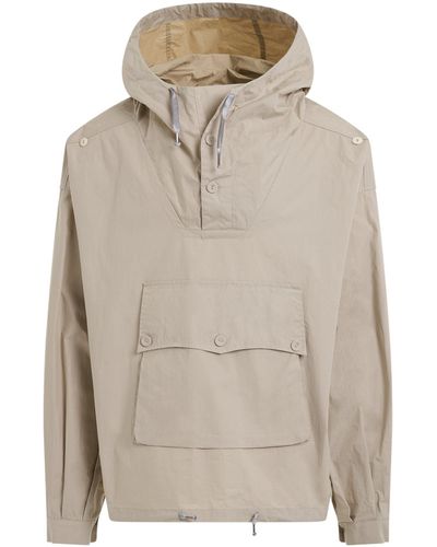 Maison Margiela Coated Cotton Hooded Jacket, Long Sleeves, , 100% Cotton - Grey