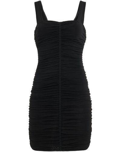 Givenchy Shiny Crepe Jersey Midi Dress - Black