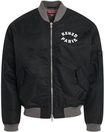 KENZO Lucky Tiger Bomber Jacket, Long Sleeves, , 100% Polyamide, Size: Medium - Black