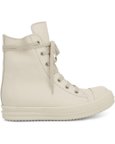 Rick Owens Edfu Leather Sneakers, , 100% Leather - White