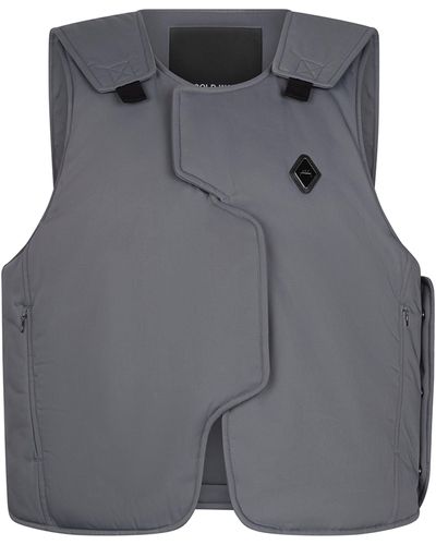 A_COLD_WALL* Form Gilet 2, Round Neck, Slate, 100% Cotton, Size: Medium - Grey