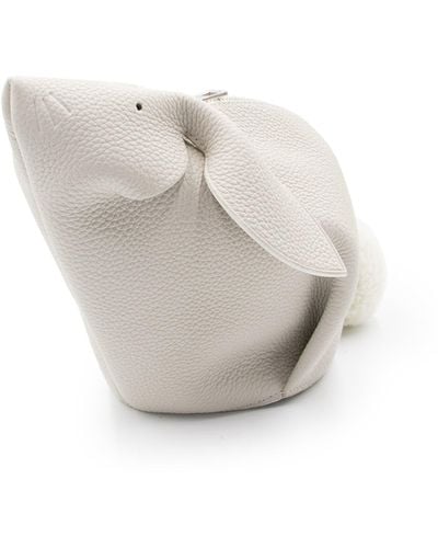 Loewe Mini Bunny Bag, , 100% Calfskin Leather - White