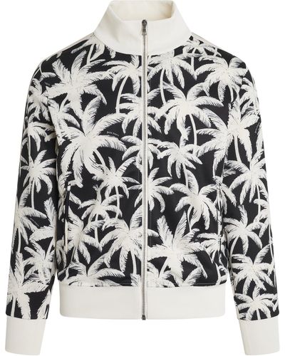 Palm Angels Palms All Over Track Jacket, /Off, 100% Polyester, Size: Medium - Black
