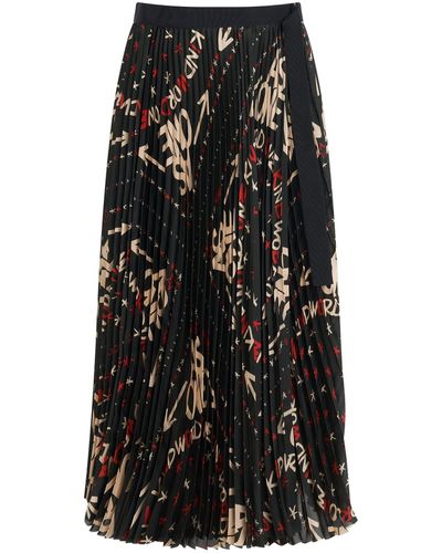 Sacai Eric Haze Skirt, , 100% Polyester - Black