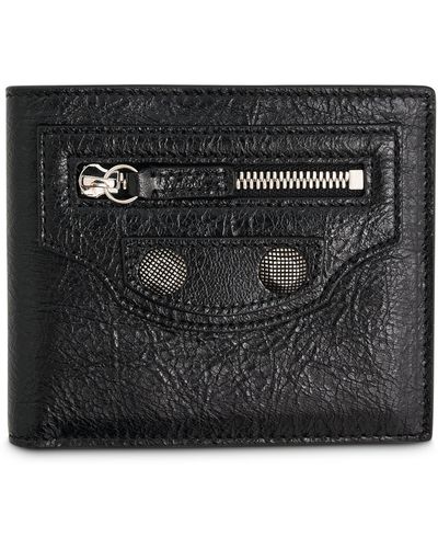 Balenciaga Le Cagole Square Fold Wallet, , 100% Calf Leather - Black