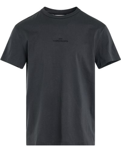 Maison Margiela Upside Down Logo T-Shirt, Short Sleeves, , 100% Cotton - Black