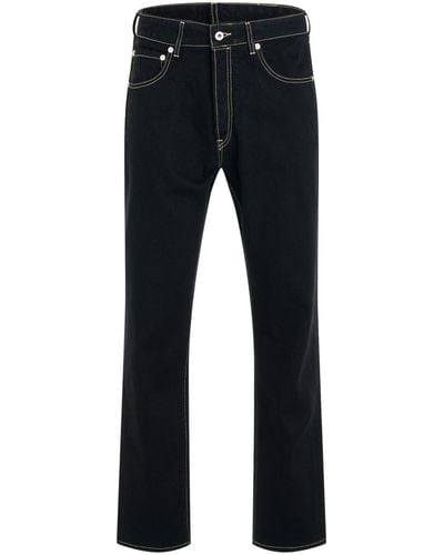 KENZO Drawn Varsity Bara Denim Jeans, , 100% Cotton - Black