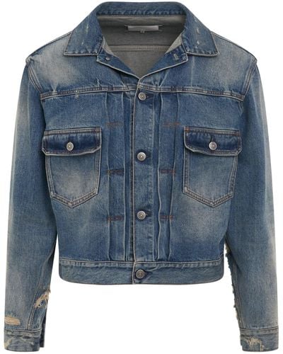 Maison Margiela Classic Denim Jacket, Long Sleeves, Light, 100% Cotton - Blue