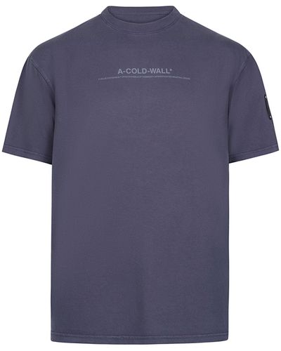 A_COLD_WALL* 'Discourse T-Shirt, Short Sleeves, , 100% Cotton, Size: Small - Blue