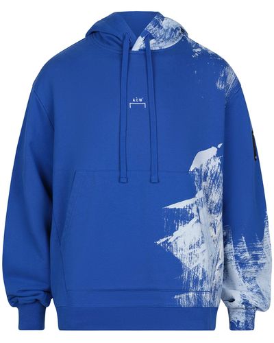 A_COLD_WALL* 'Brushstroke Hoodie, Volt, 100% Cotton, Size: Small - Blue