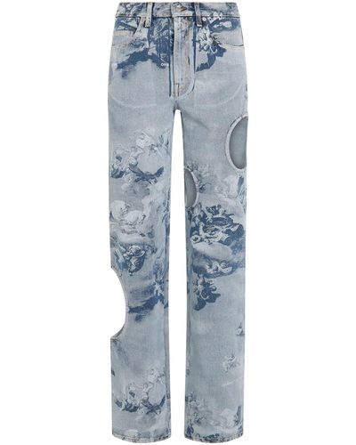 Off-White c/o Virgil Abloh Sky Meteor Cool Baggy Jeans In Light Blue