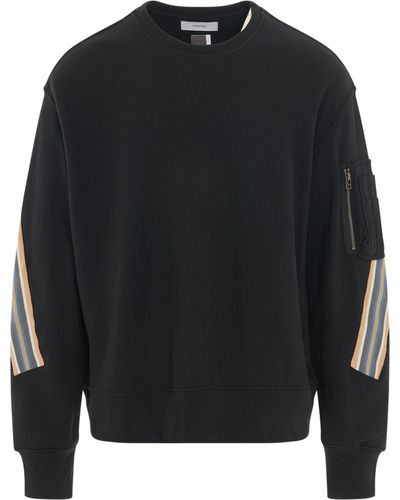 Facetasm Rib Xxl Sweatshirt, Round Neck, Long Sleeves, , 100% Cotton - Black