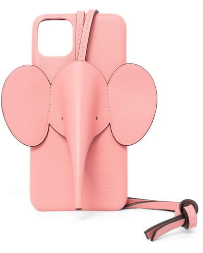 Loewe Elephant Phone Cover 11Pro Max, , 100% Calfskin Leather - Pink