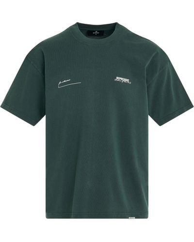 Represent 'Patron Of The Club T-Shirt, Short Sleeves, Forest, 100% Cotton, Size: Small - Green