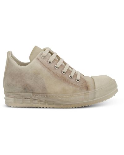 Rick Owens Low Leather Trainers, , 100% Leather - Grey