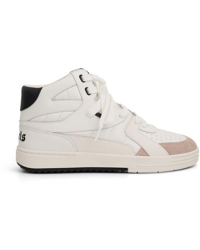Palm Angels College Mid Sneakers, /, 100% Leather - White