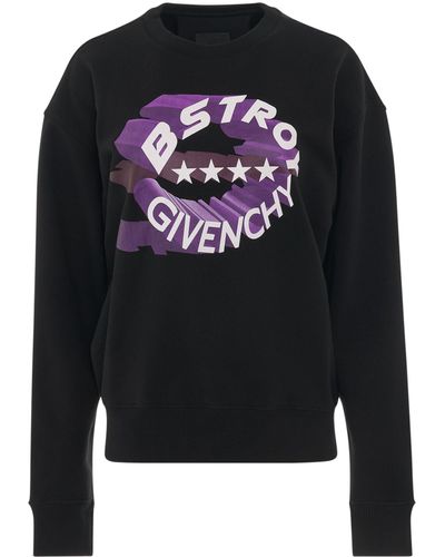 Givenchy 'Bstroy Circle Logo Sweatshirt, Round Neck, Long Sleeves, , 100% Cotton, Size: Small - Black