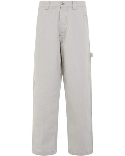 Maison Margiela Chalk Selvedge Utility Jeans, , 100% Cotton - Grey