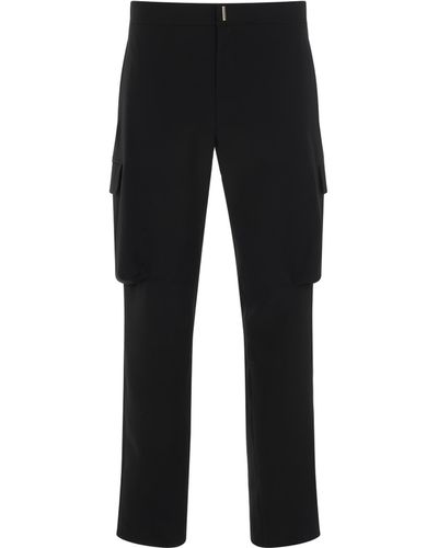 Givenchy Techincal Wool Cargo Trousers, , 100% Wool - Black