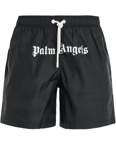 Palm Angels 'Classic Logo Swim Shorts, /, 100% Poleste, Size: Small - Black