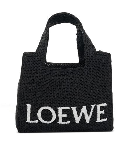 Loewe Small Logo Font Tote Bag - Black