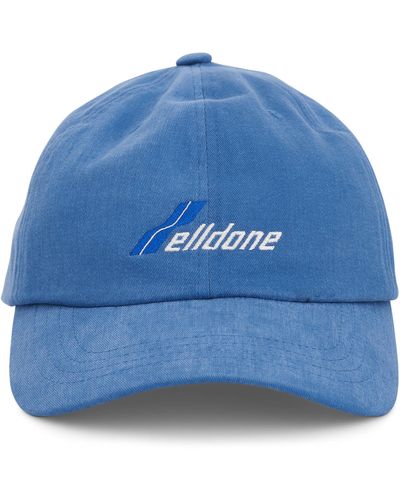 we11done Wd Logo Cap, , 100% Cotton - Blue