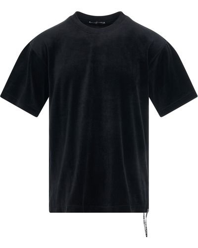 Mastermind Japan Velour T-Shirt, Round Neck, Short Sleeves, 100% Cotton, Size: Medium - Black