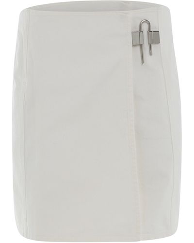 Givenchy Padlock Mini Denim Skirt, , 100% Cotton - White