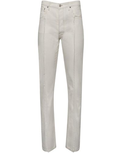 Maison Margiela Frayed Straight Leg Jeans, , 100% Cotton - Gray