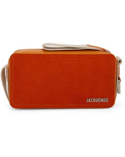 Jacquemus Le Cuerda Horizontal Leather Bag, , 100% Cotton - Red