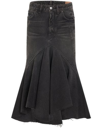 Balenciaga Mermaid Skirt, , 100% Cotton - Black