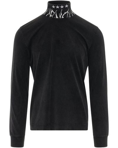 Givenchy Dyed Layered Long Sleeve T-Shirt, , 100% Cotton - Black