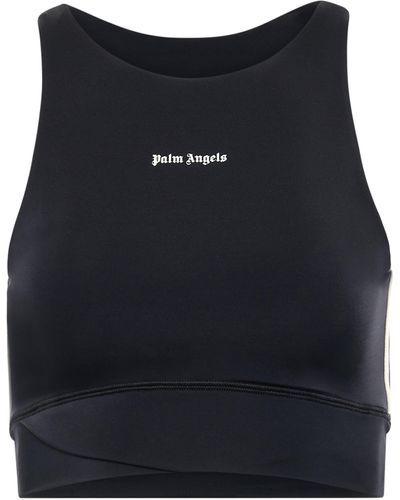 Palm Angels 'New Classic Crop Top, /, Size: Small - Blue