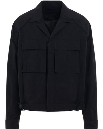 Juun.J Nylon Shirt Jacket, Long Sleeves, , 100% Cotton - Black