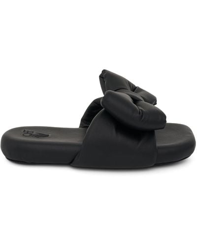 Off-White c/o Virgil Abloh Off- Nappa Leather Extra Padded Slipper Sandals, , 100% Leather - Black