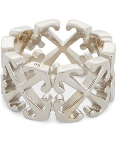 Off-White c/o Virgil Abloh Textured Hexnut Ring Set - Copper Band