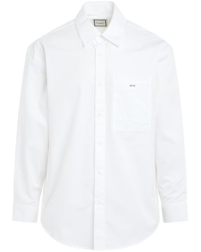 WOOYOUNGMI Flower Back Print Shirt, , 100% Cotton - White