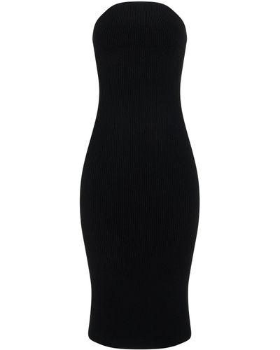 Khaite Rumer Dress, , 100% Polyester, Size: Medium - Black