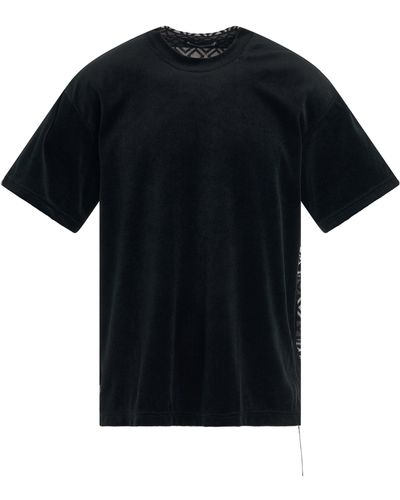 Mastermind Japan Switched Velour T-Shirt, , 100% Cotton, Size: Medium - Black