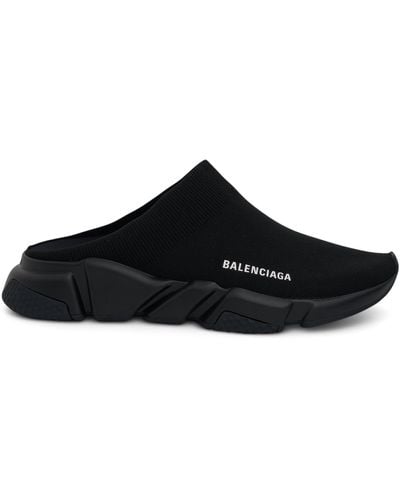 Balenciaga Speed Recycled Knit Mule Sandals, , 100% Polyester - Black
