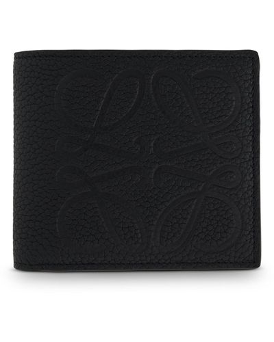 Loewe Bi Fold Wallet With Logo, , 100% Leather - Black