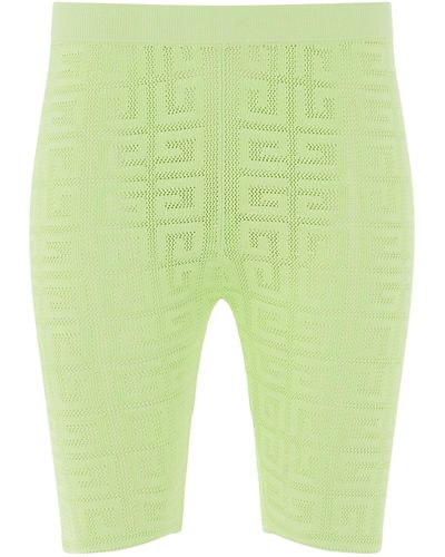 Givenchy 16Gg Cycling Shorts, , 100% Polyester - Green