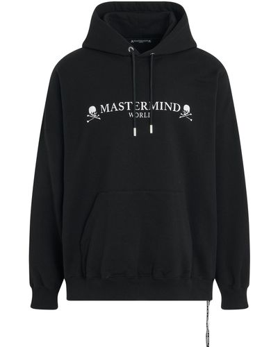 Mastermind Japan 'Embroiderish Oversized Hoodie, Long Sleeves, , 100% Cotton, Size: Small - Black