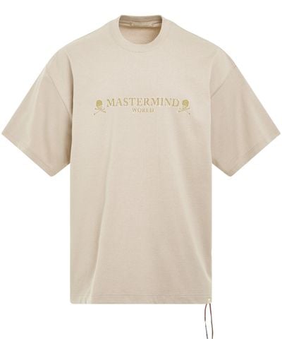 Mastermind Japan 'Brilliant Logo Boxy Fit T-Shirt, Short Sleeves, , 100% Cotton, Size: Small - Natural