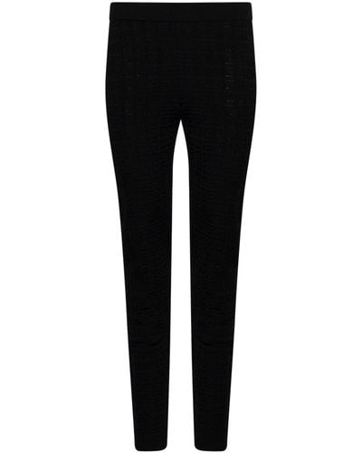Givenchy 4G Lace Monogram Stretch Leggings, , 100% Polyester, Size: Medium - Black