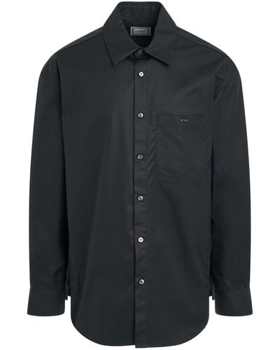 WOOYOUNGMI Jellyfish Back Print Shirt, , 100% Cotton - Black