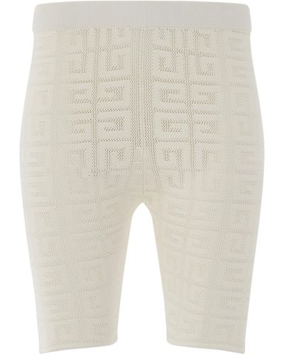 Givenchy '16Gg Cycling Shorts, Off, 100% Polyester, Size: Small - Natural