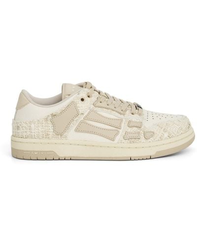 Amiri Boucle Skeleton Low Top Trainers, , 100% Rubber - Natural