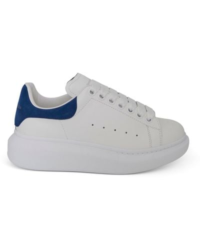 Alexander McQueen Larry Oversized Heel Sneakers, /Paris, 100% Calfskin Leather - Blue