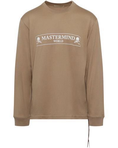 Mastermind Japan Boxed Logo Long Sleeve T-Shirt, , 100% Cotton, Size: Large - Natural